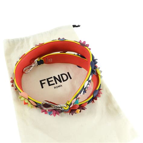 tracolla fendi strap you flowerland nera neri|Strap You .